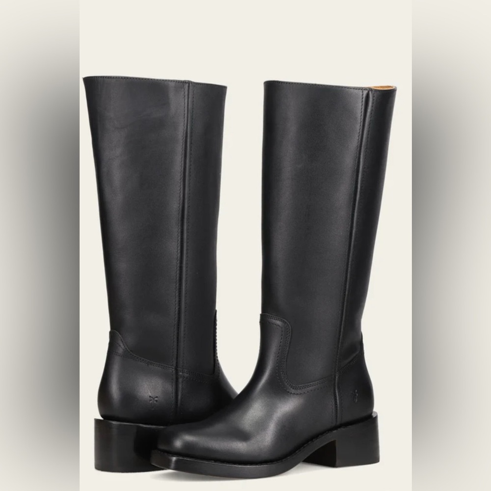 Frye Campus Black Leather Boots